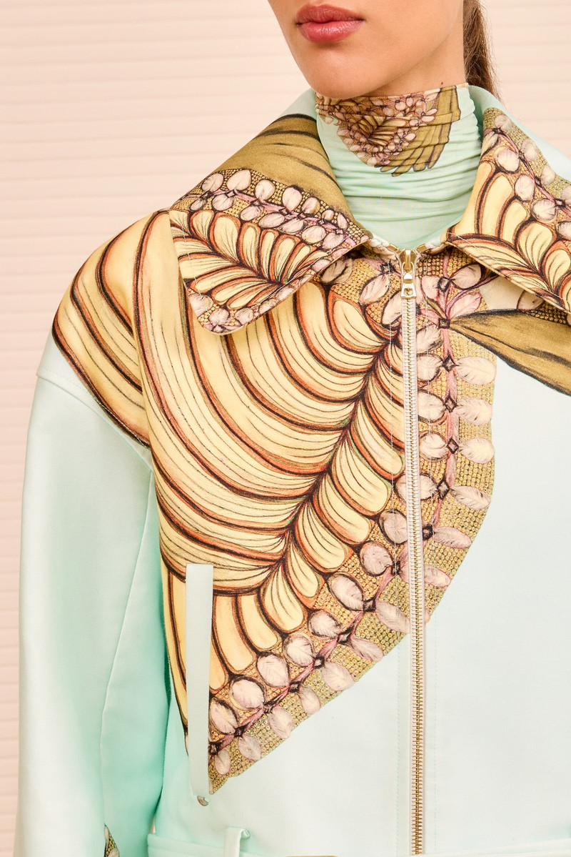 ULLA JOHNSON Signal Cropped Belted Jacket outlook