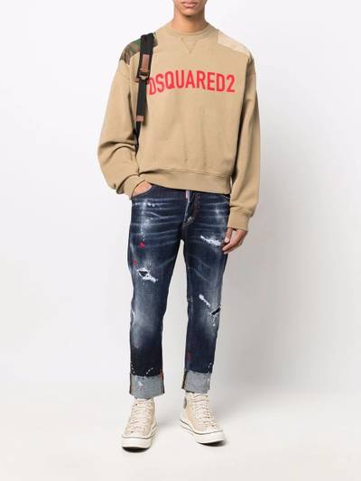 DSQUARED2 logo-print sweatshirt outlook