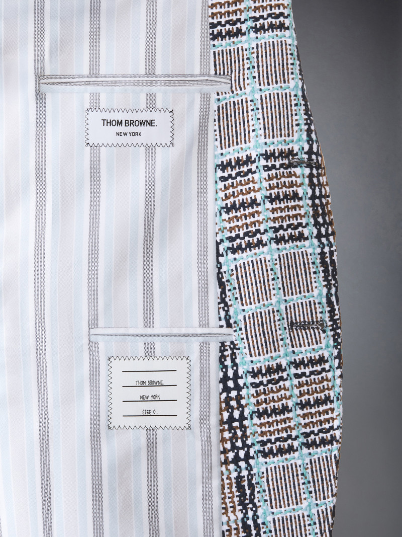 PLAID CHECK SUMMER TWEED WIDE SHOULDER SPORTCOAT 5