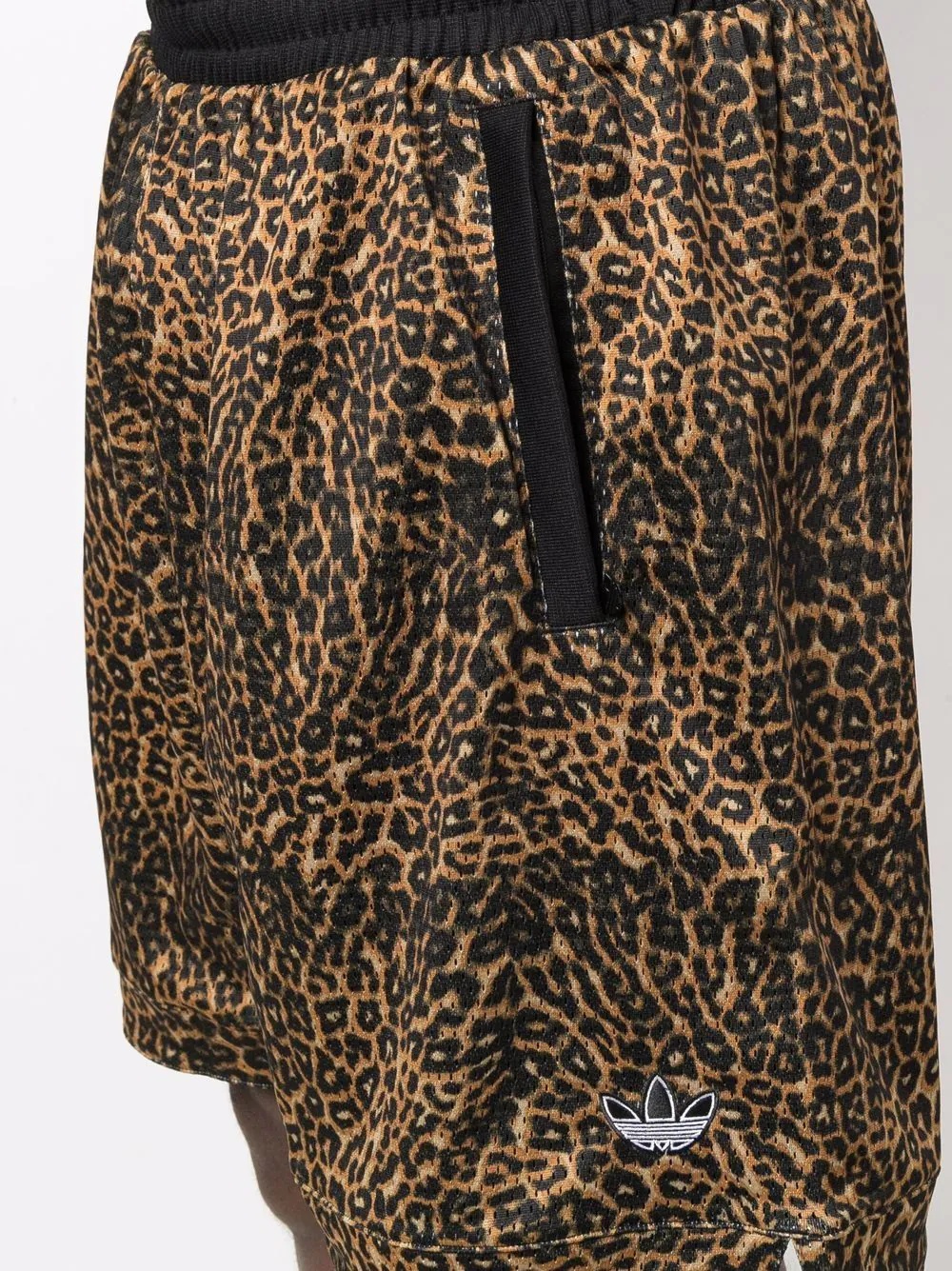 leopard-print track shorts - 5