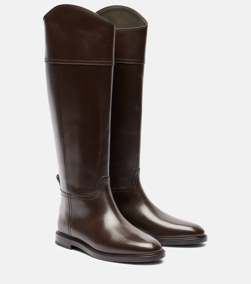 Monili leather knee-high boots 1