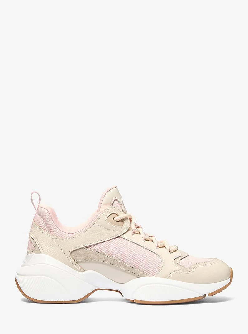 Bowie Signature Logo and Leather Trainer - 1