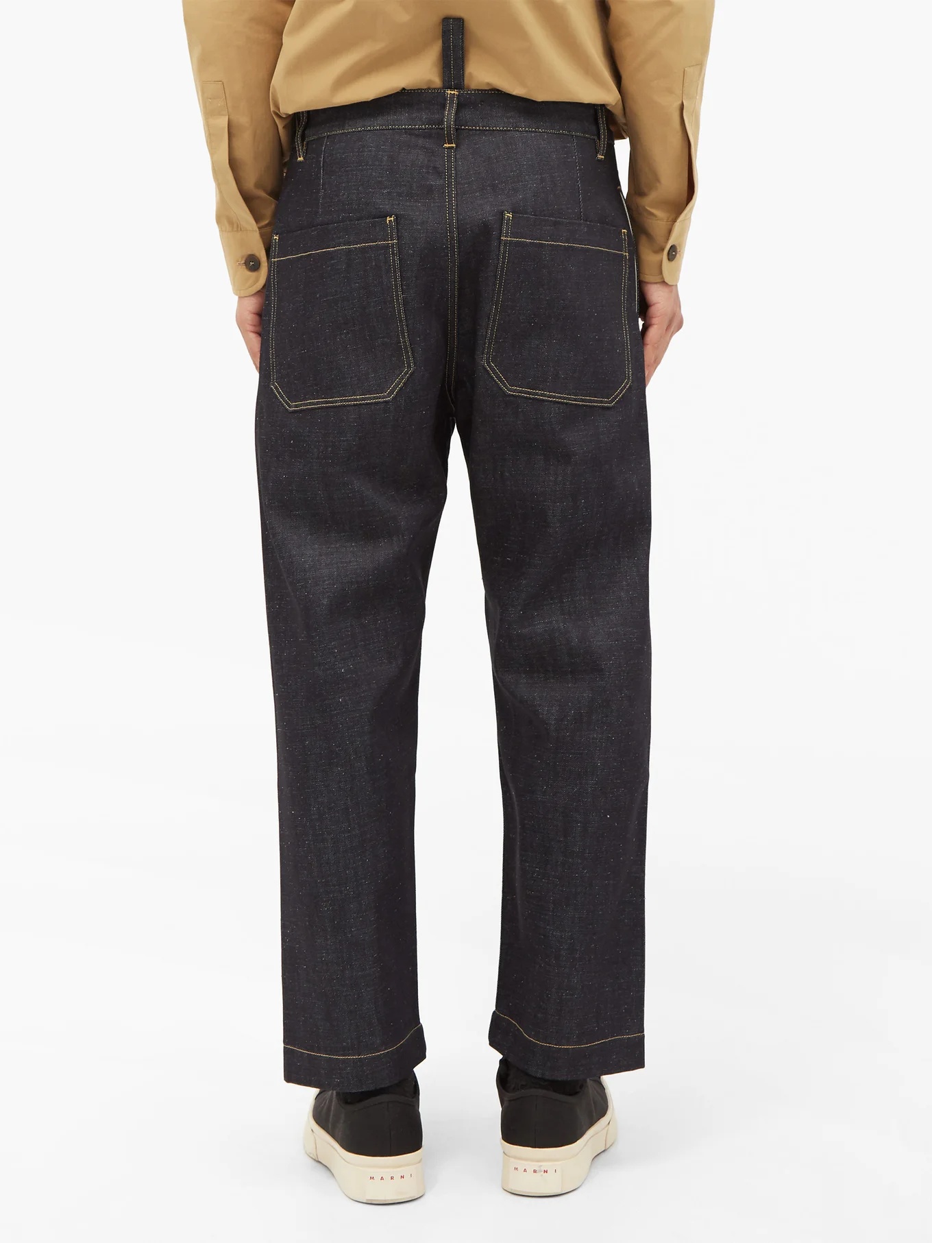 Bill 102 selvedge-denim wide-leg jeans - 5