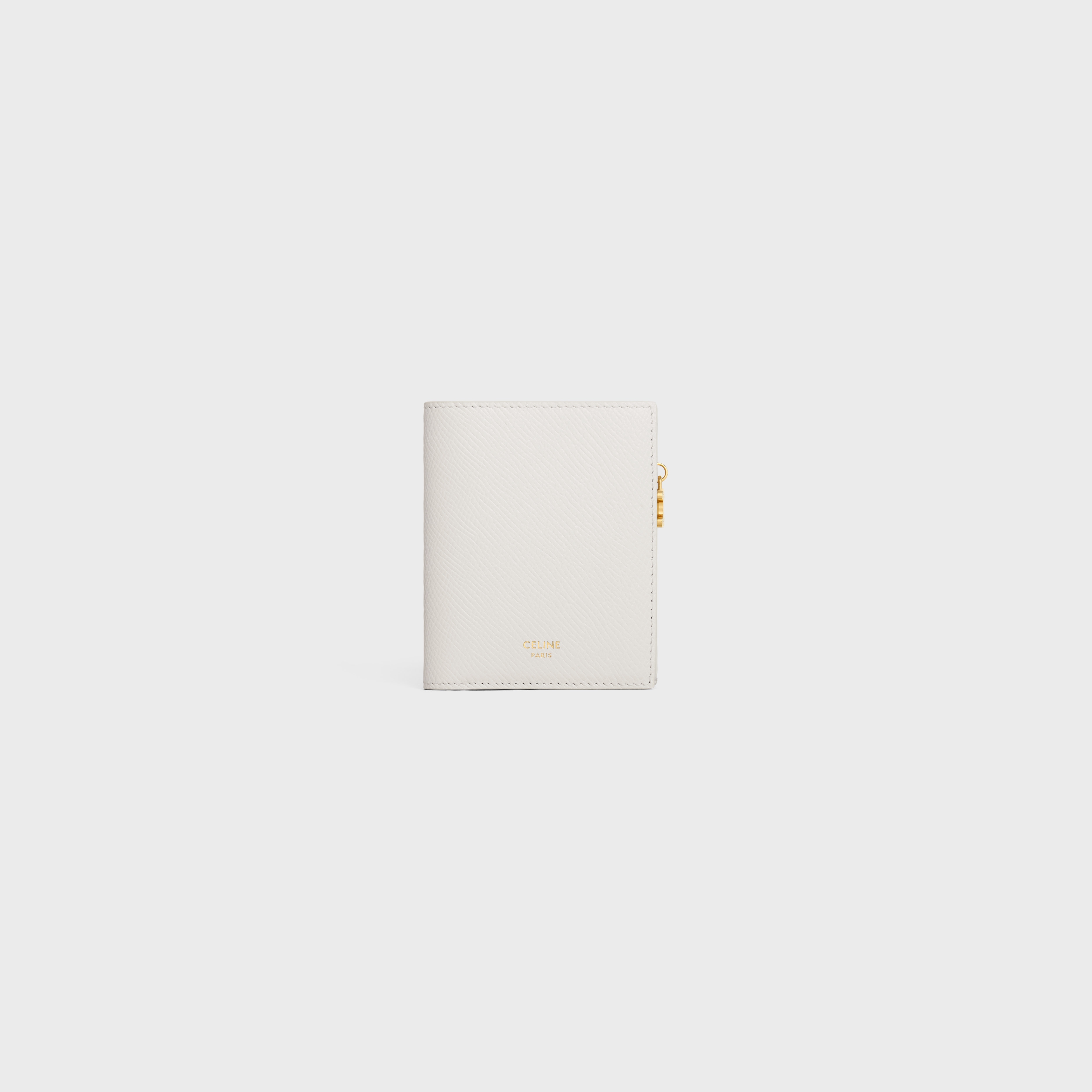 COMPACT WALLET TRIOMPHE CHARMS IN GRAINED CALFSKIN - 1