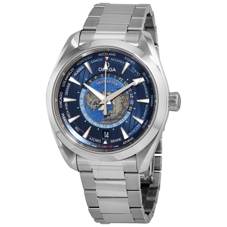 Pre-owned Omega Seamaster Aqua Terra GMT Blue Dial Men's Watch 220.10.43.22.03.001 - 1