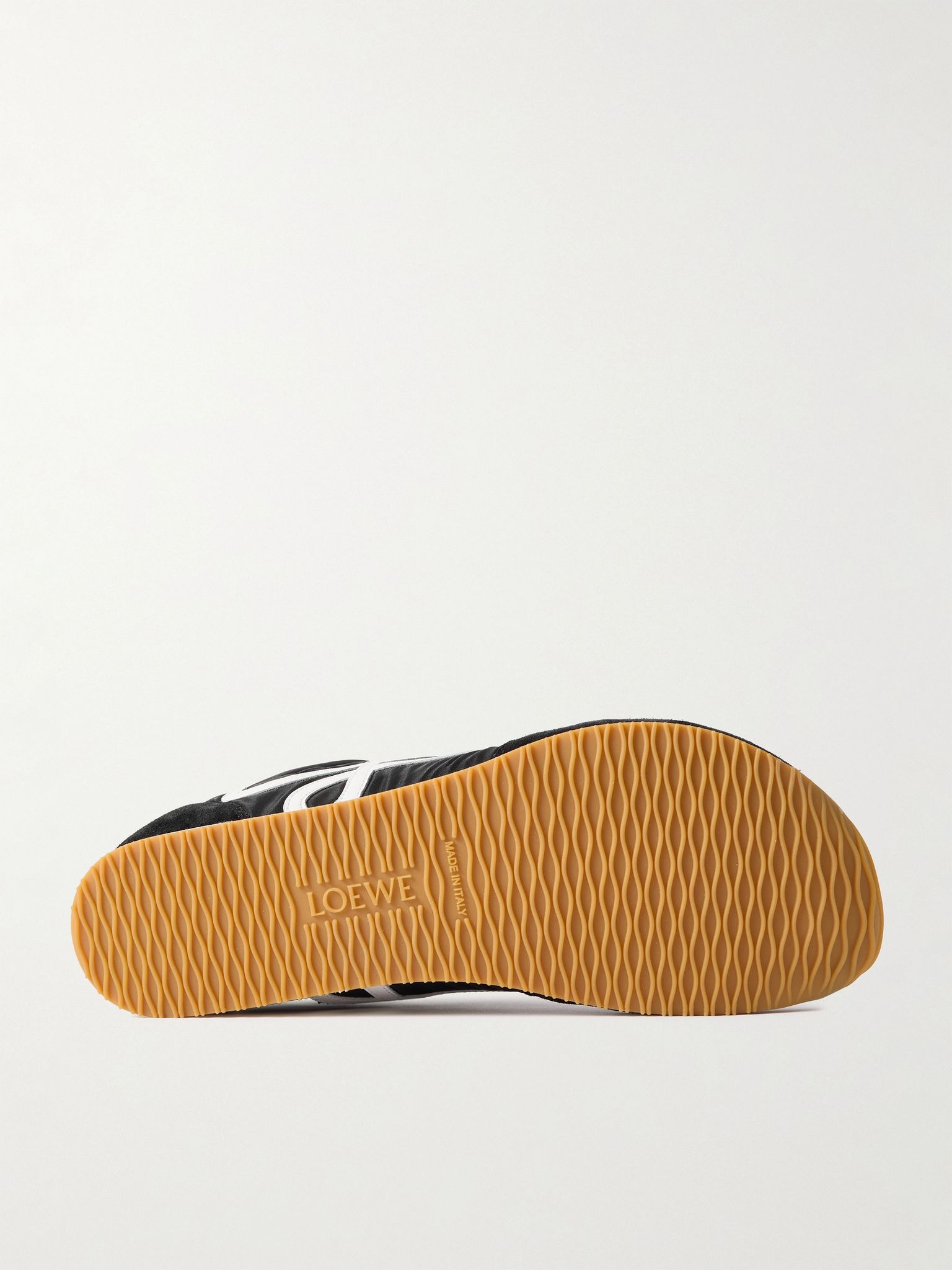 Ballet Runner 2.0 Logo-Appliquéd Shell, Suede and Leather Sneakers Black - 3