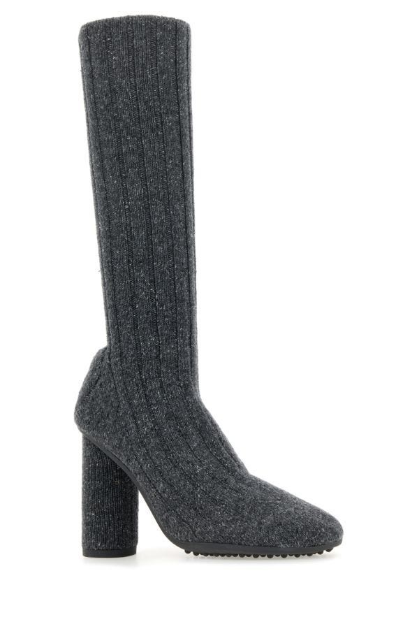 Melange grey fabric Atomic ankle boots - 2