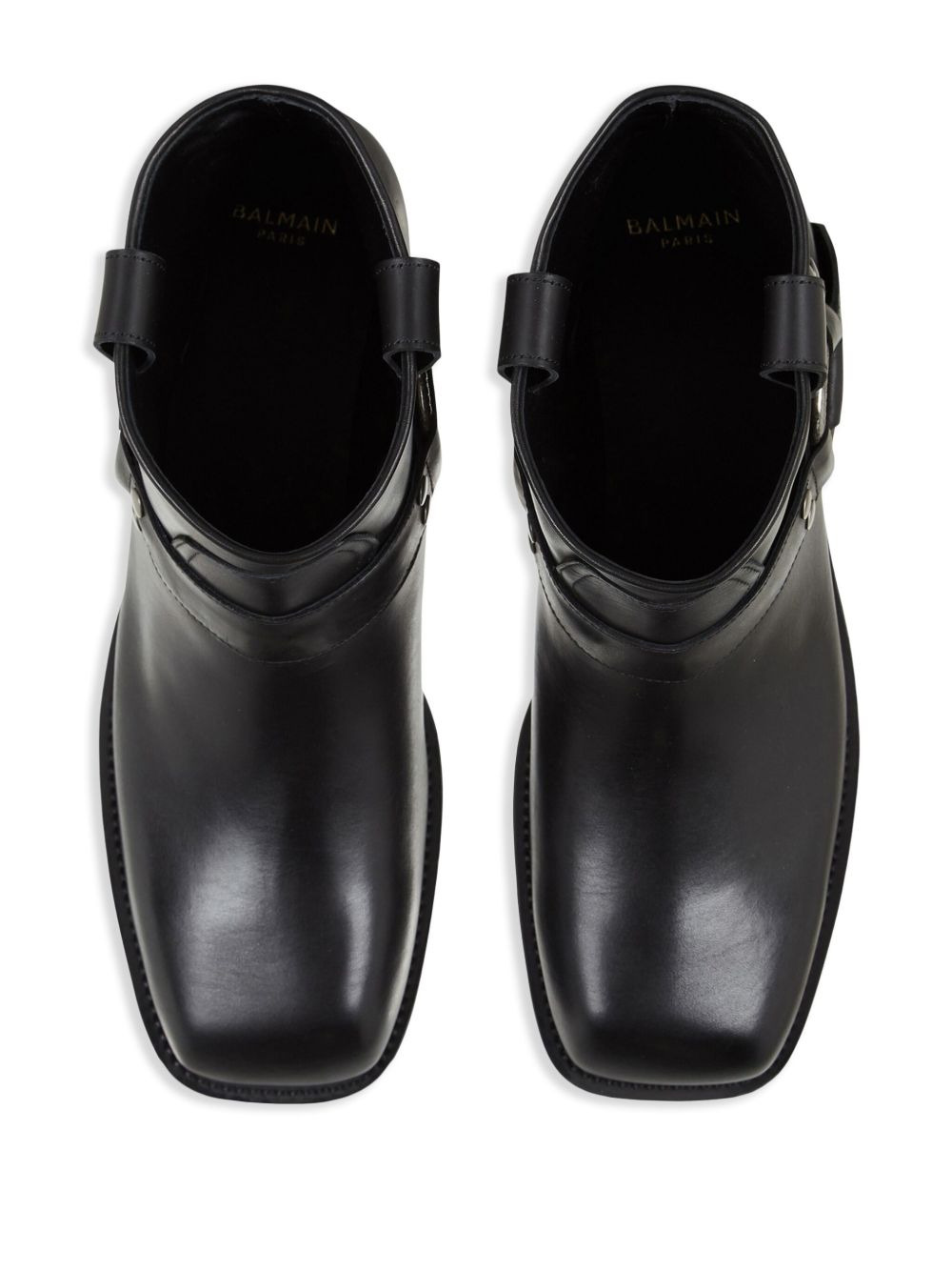 leather biker ankle boots - 4