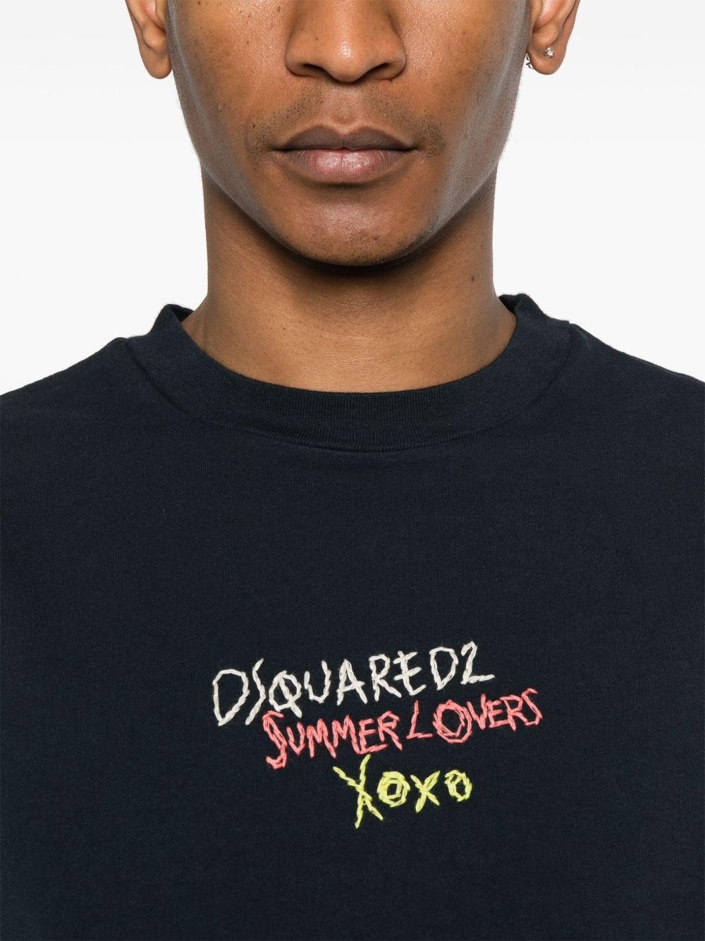 logo-embroidered T-shirt - 4
