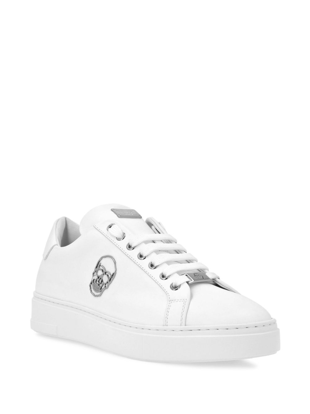 lace-up leather trainers - 2