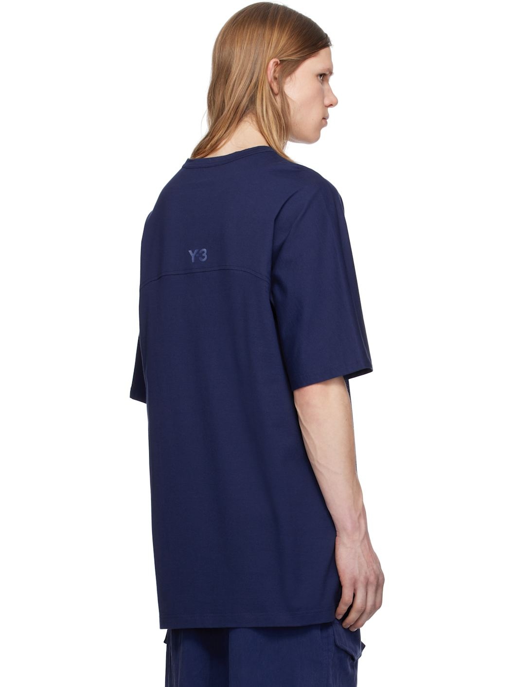 Blue 3-Stripes Short Sleeve T-shirt - 3