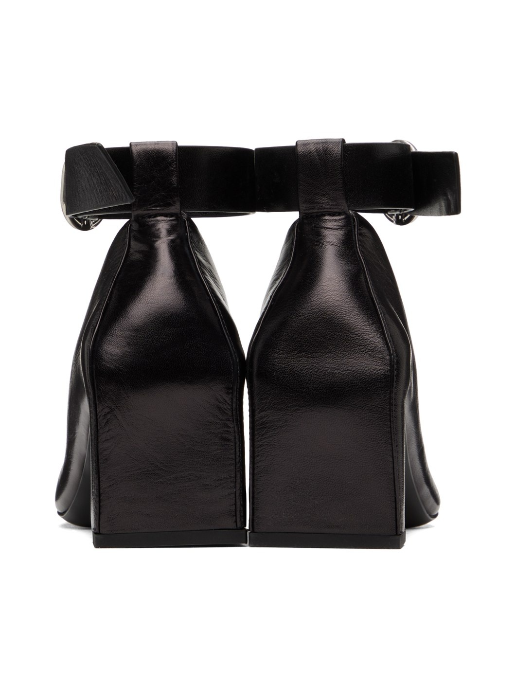 Black Pin-Buckle Heels - 2