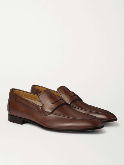 Berluti Lorenzo Leather Penny Loafers outlook