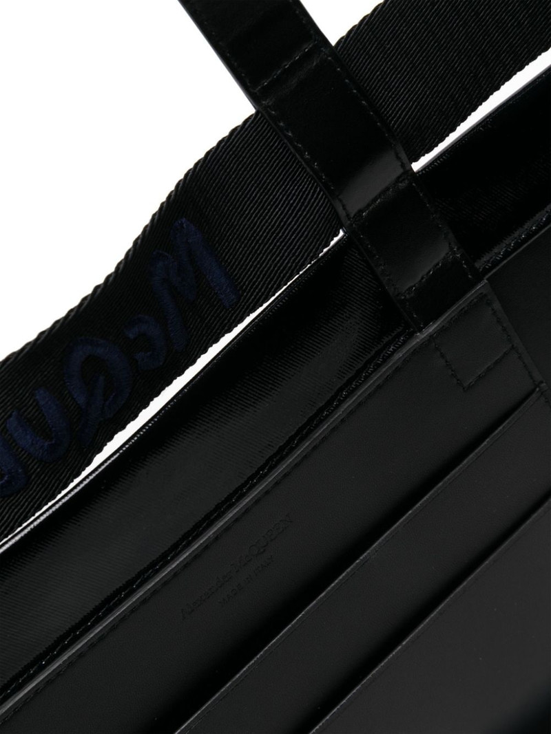 logo-engraved patent-finish tote bag 5