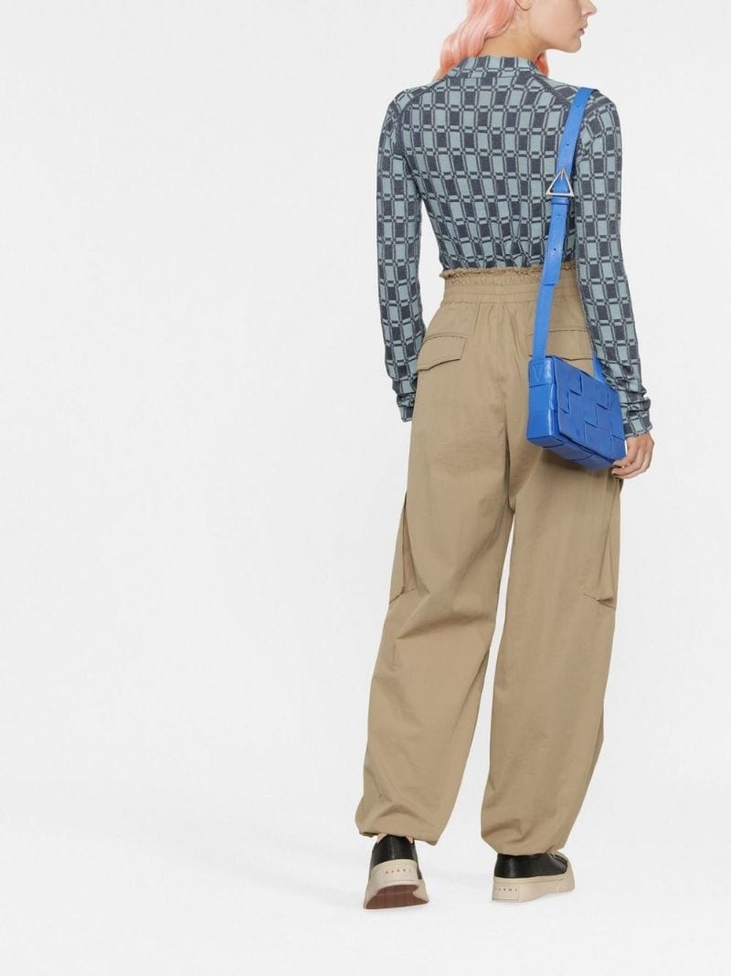 geometric-print long-sleeve jumper - 3