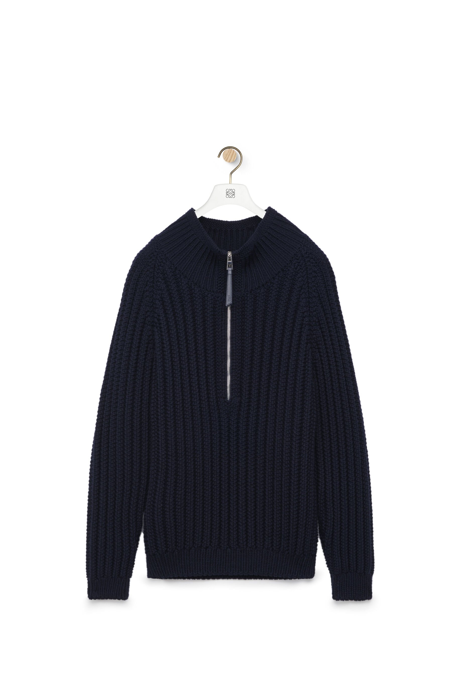 Zip-up sweater in wool - 1