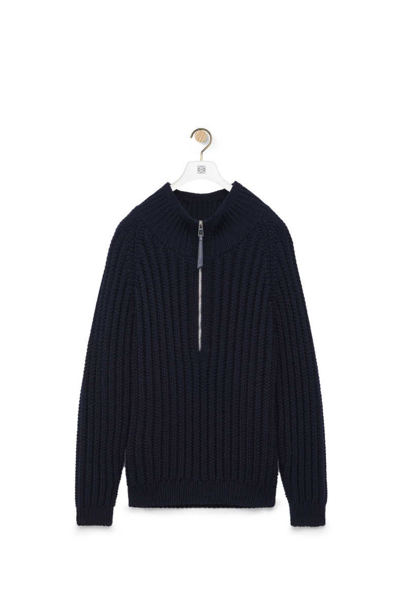 Zip-up sweater in wool 1