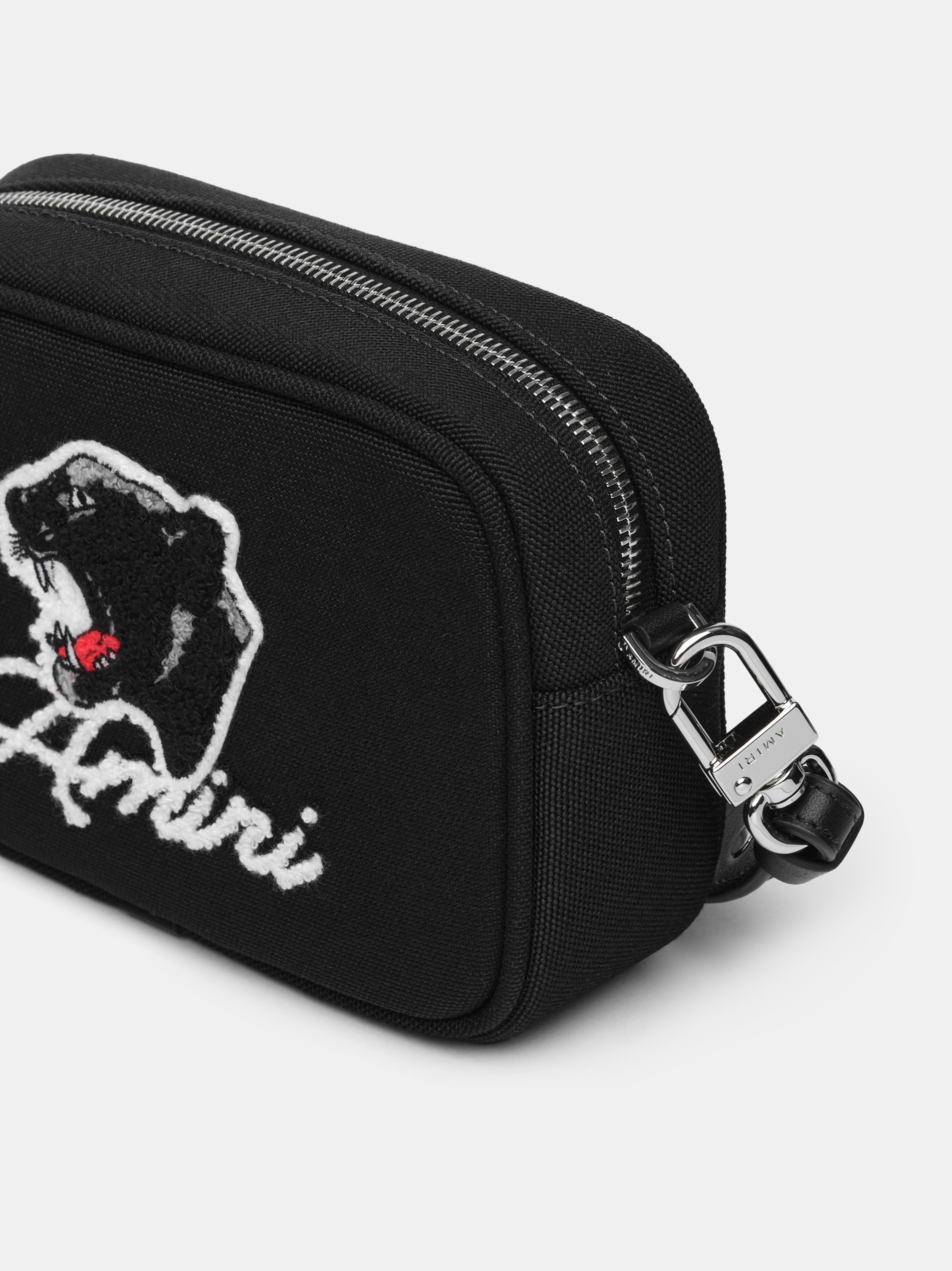 関税込◆大人気◆AMIRI ブラック Panther カメラバッグ AMIRI-Panther-Camera-Case-