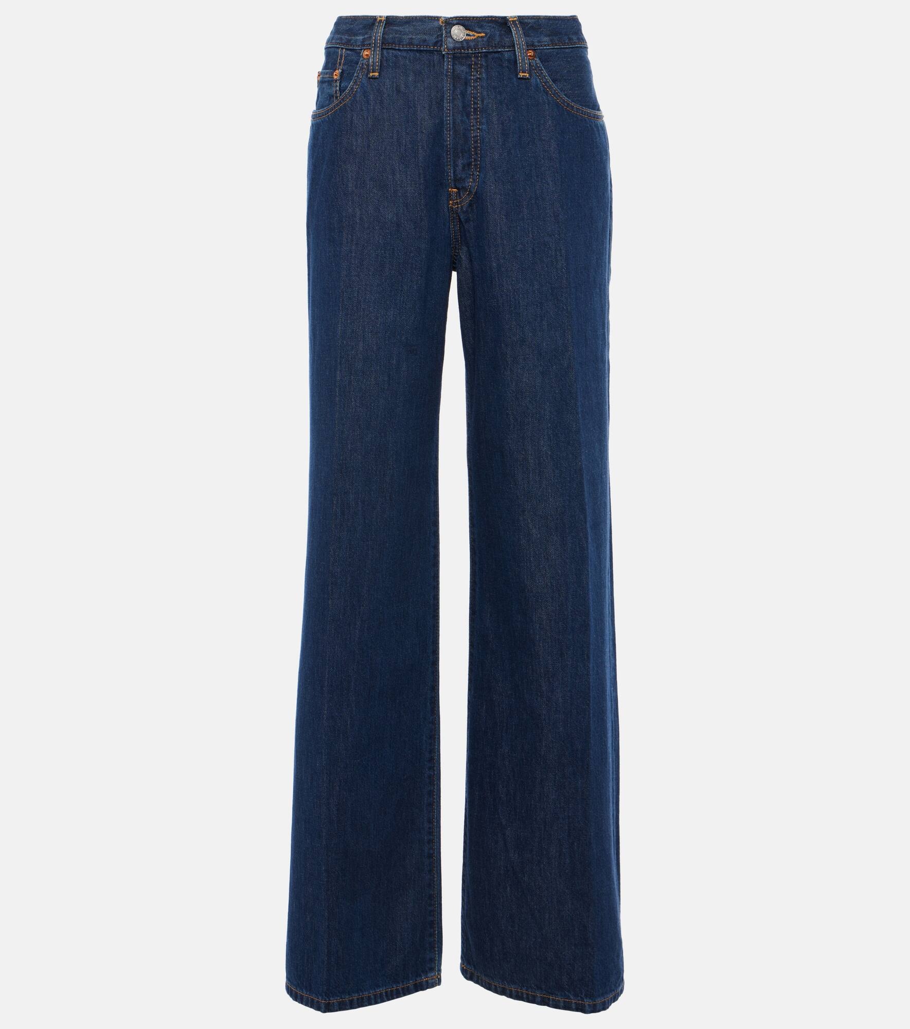 Palazzo mid-rise wide-leg jeans - 1