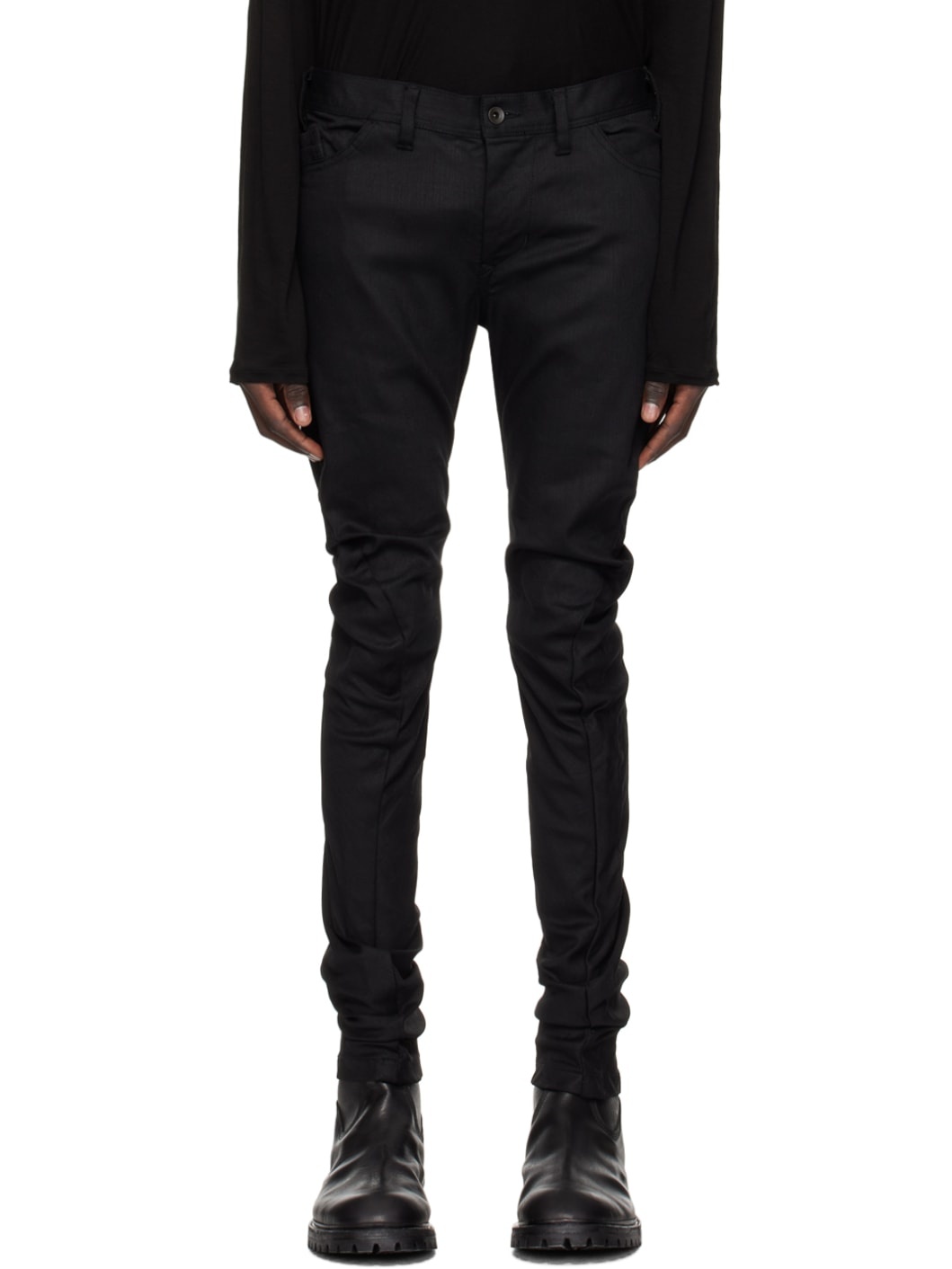 Black Indirect Jeans - 1