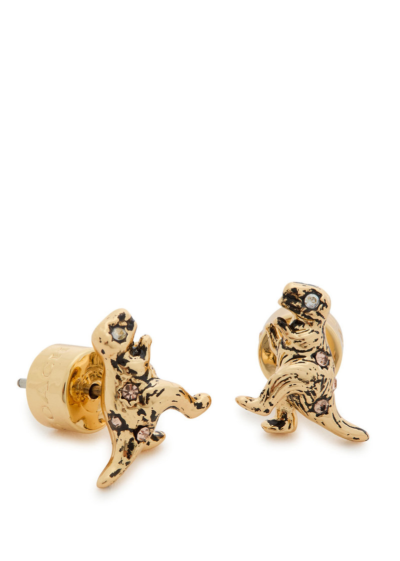 COACH Coach Brushed Rexy Stud Earrings outlook