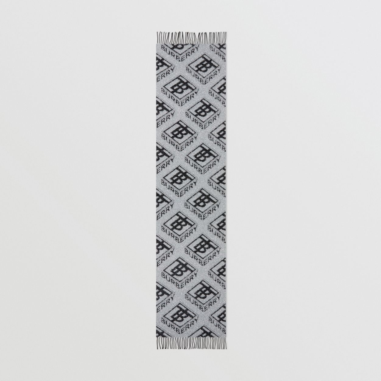 Metallic Monogram Wool Blend Scarf - 6