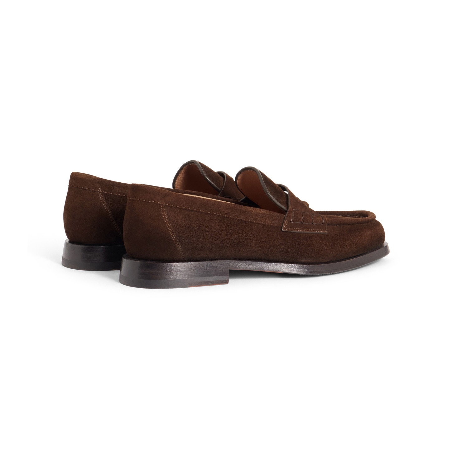 Women’s dark brown suede penny loafer - 4