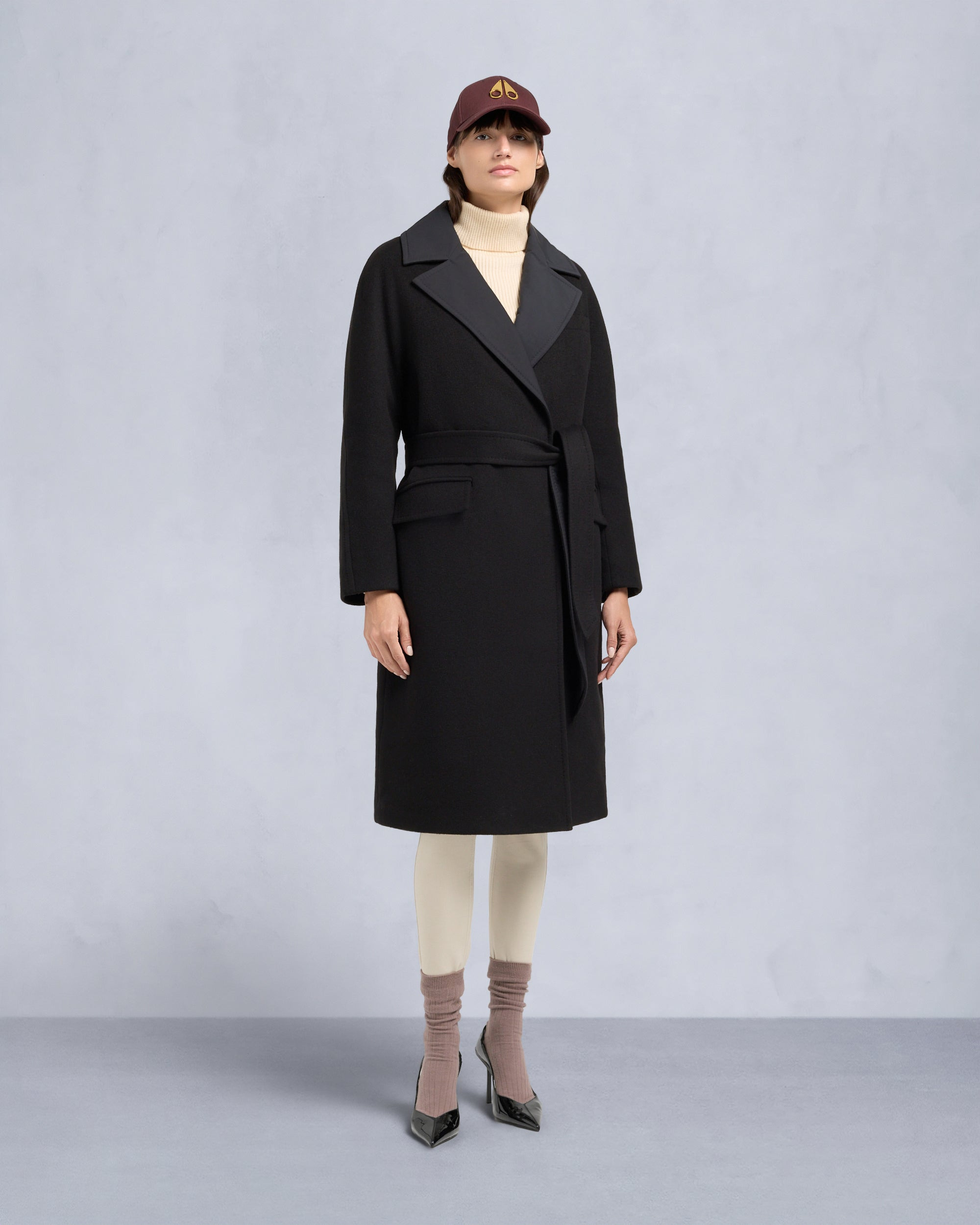 LAFLEUR WOOL LONG WRAP COAT - 3