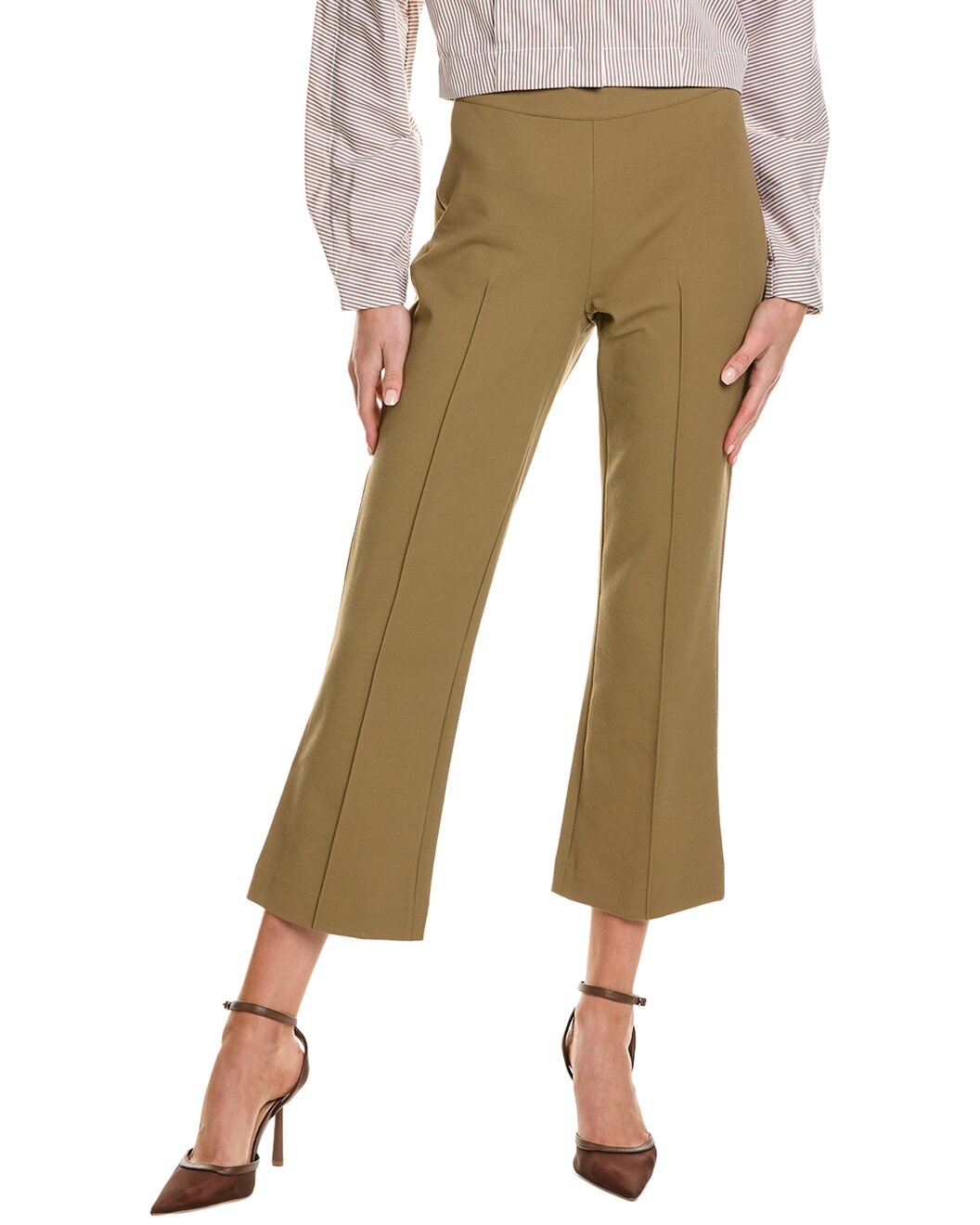 Vince Mid Rise Pintuck Crop Flare Pant - 1