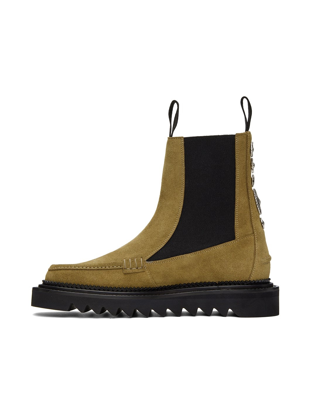 Khaki Suede Chelsea Boots - 3