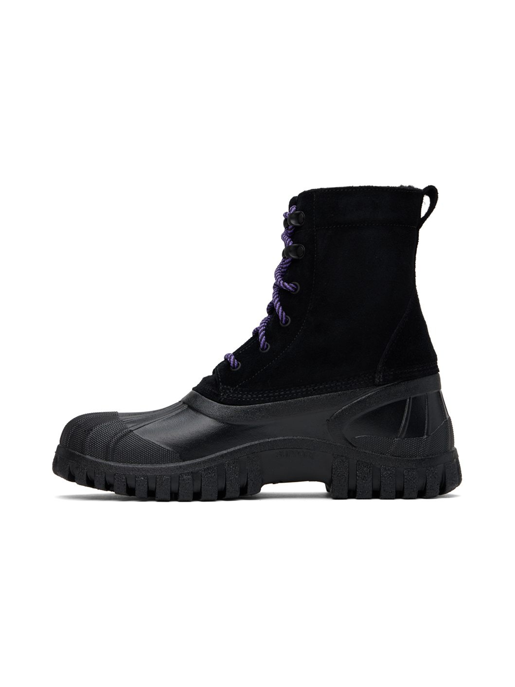 Black Anatra Shearling Boots - 3