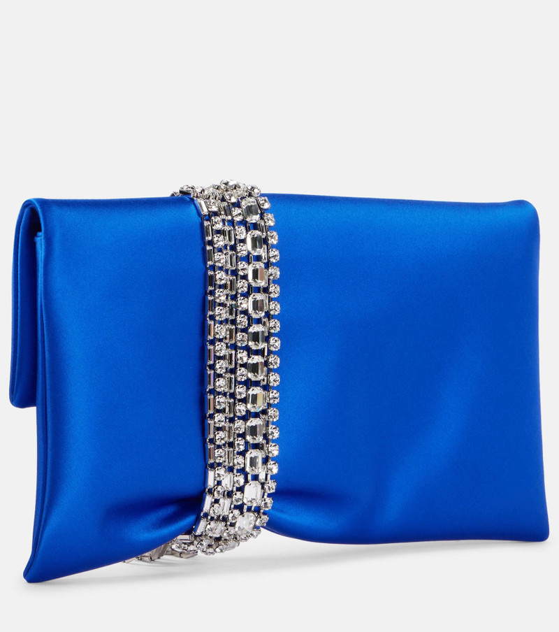 Zandra Small embellished satin clutch 4
