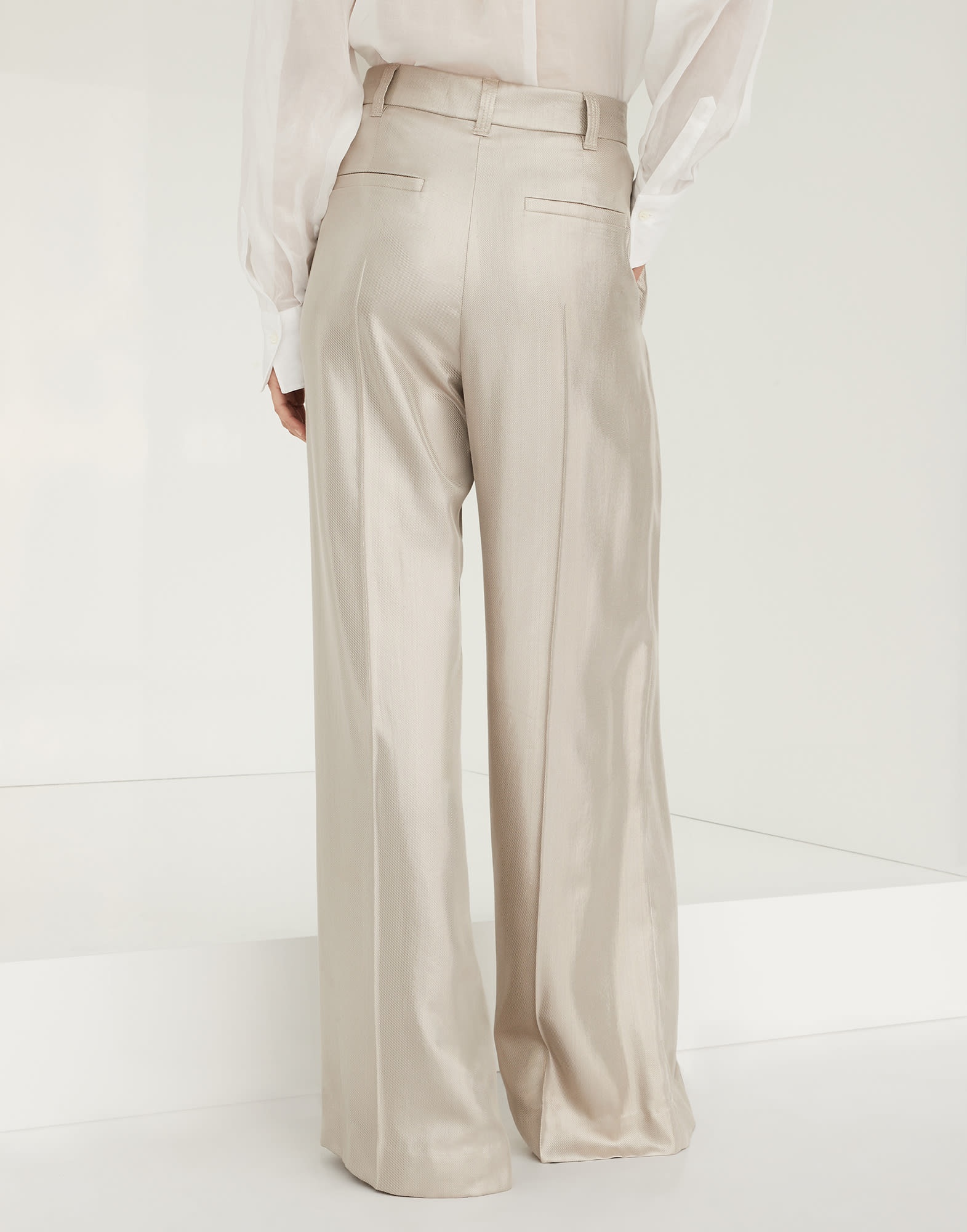 Sparkling gabardine sartorial wide trousers - 2