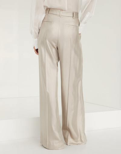 Brunello Cucinelli Sparkling gabardine sartorial wide trousers outlook