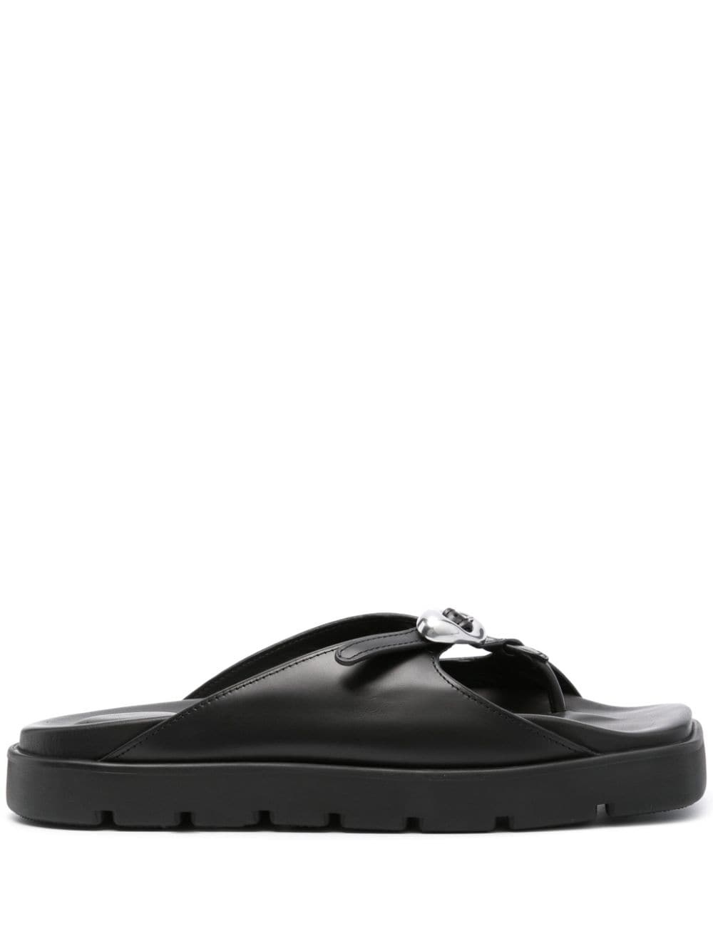 Dome logo-buckle sandals - 1