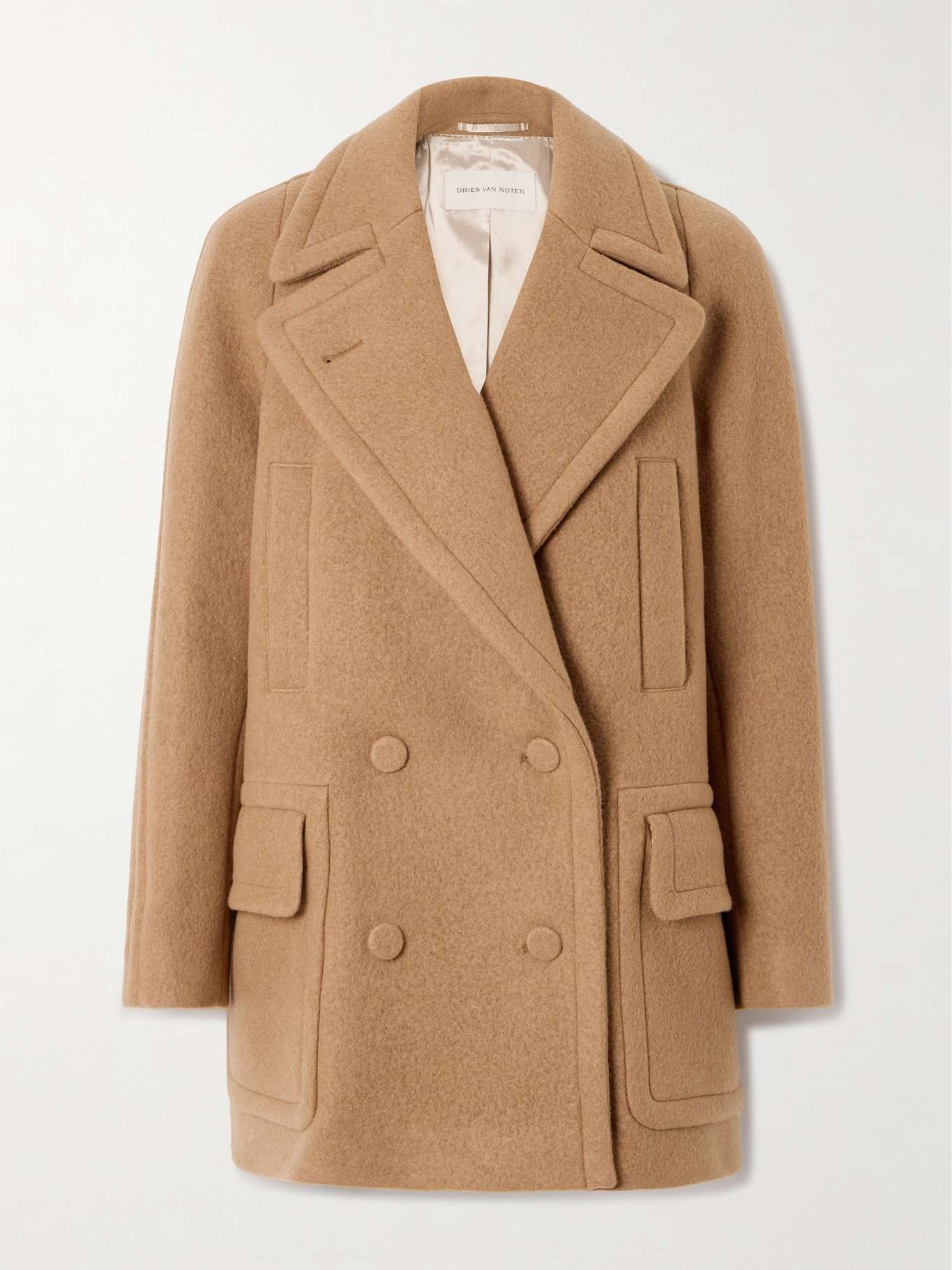 Double-breasted wool coat - 1