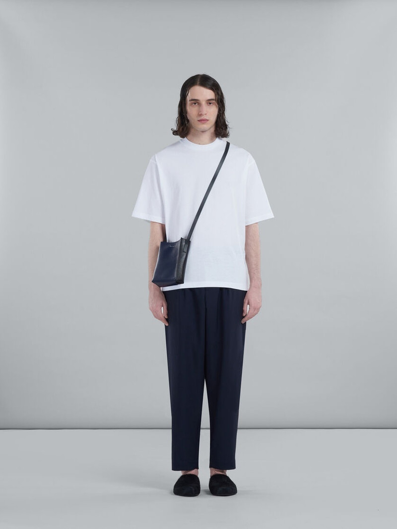 Marni MUSEO SOFT SMALL BAG IN BLUE AND BLACK LEATHER outlook