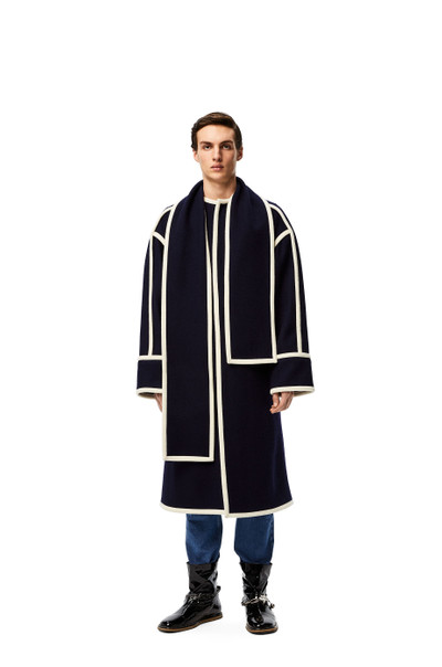 Loewe Scarf coat in wool jacquard outlook