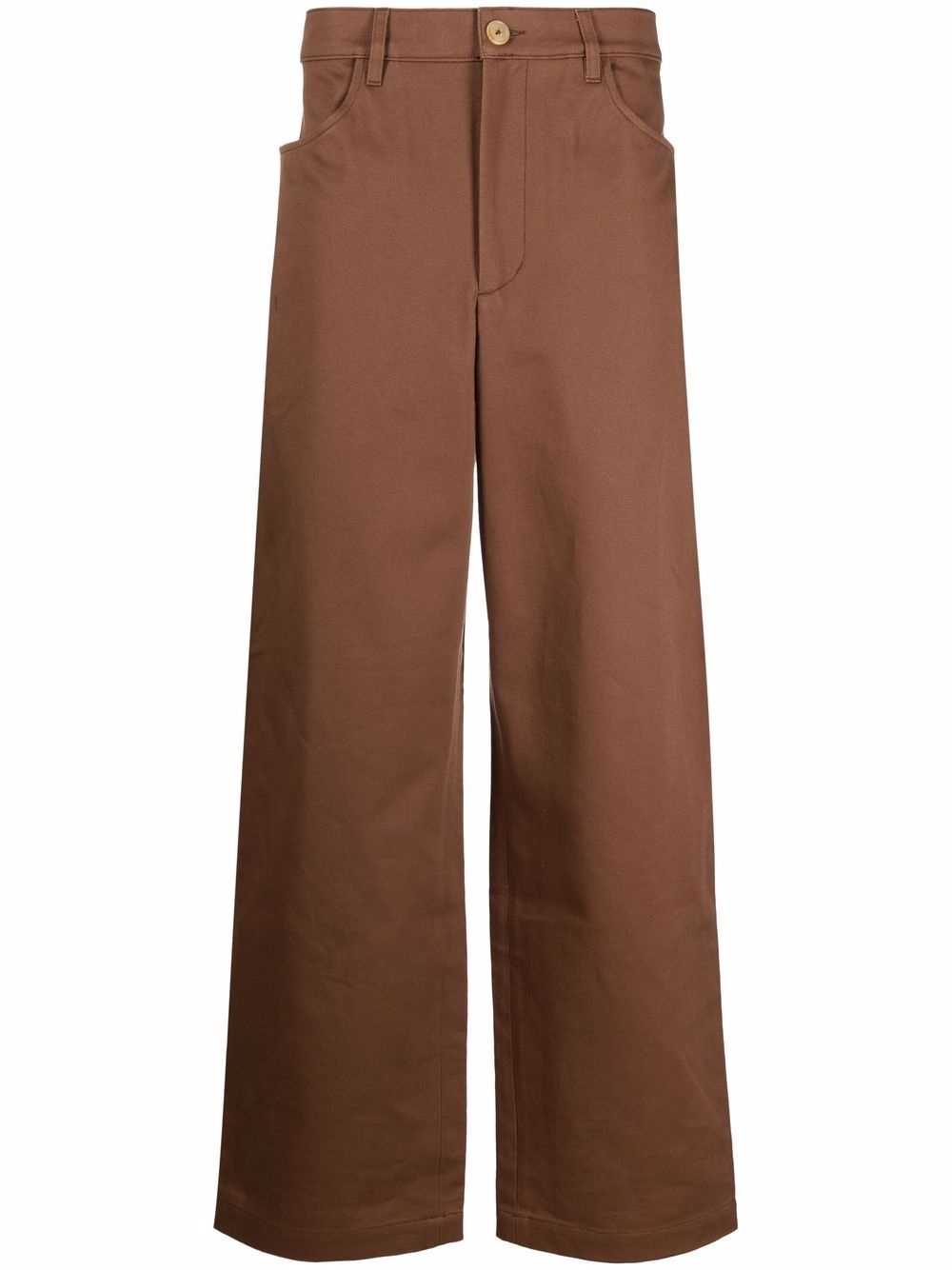 mid-rise wide-leg trousers - 1