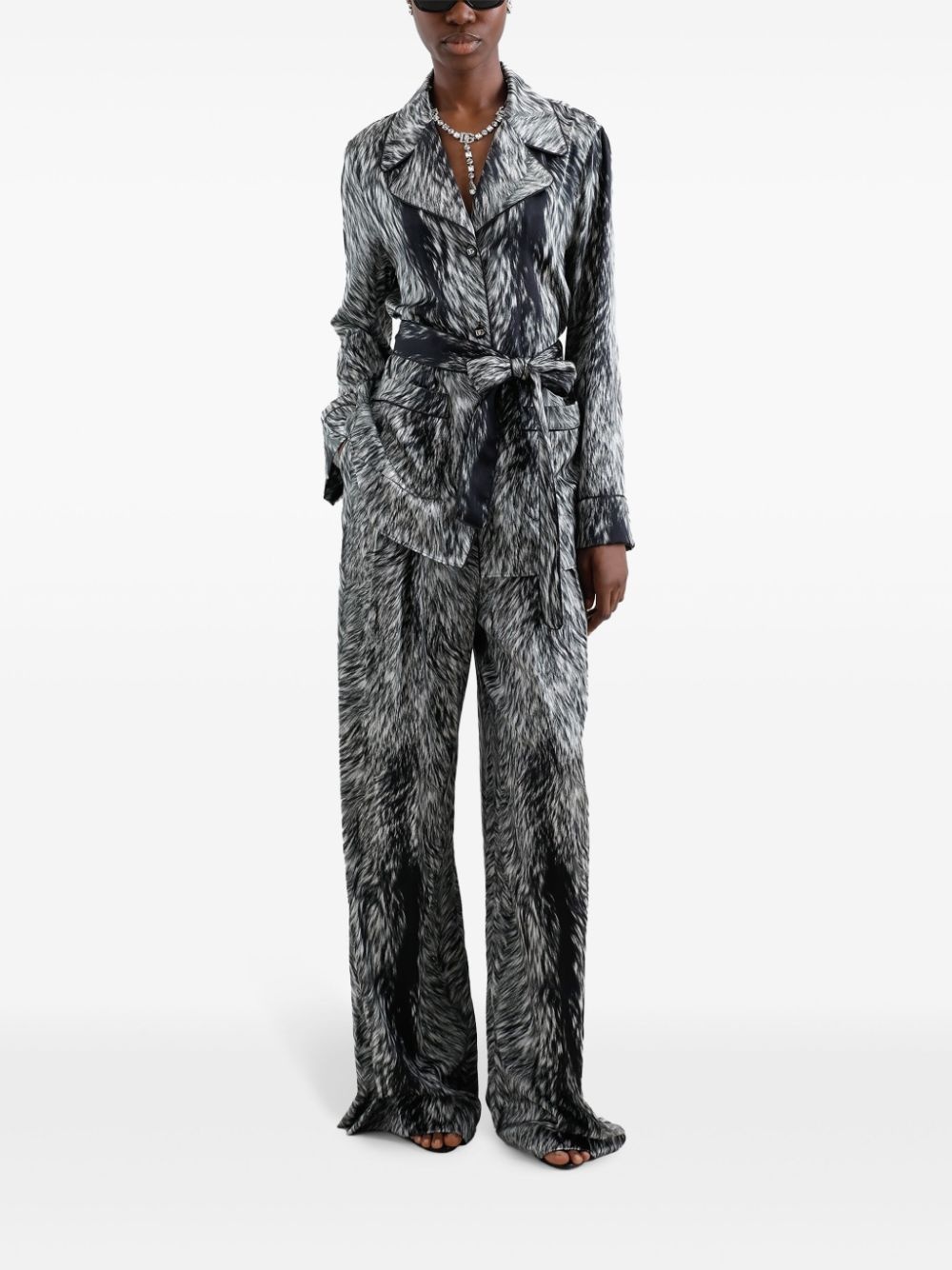 abstract pattern trousers - 2