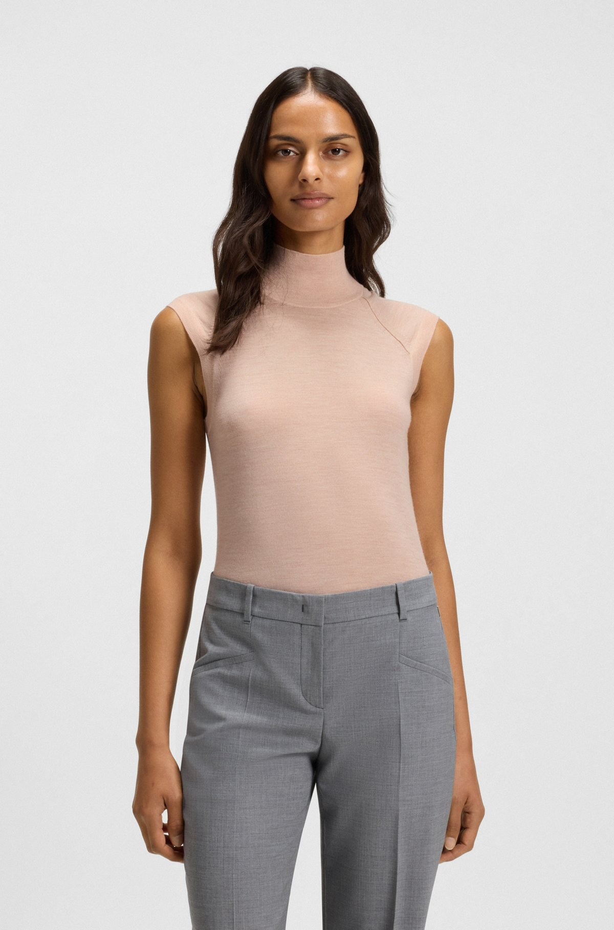 HIGH-NECK TOP IN MERINO WOOL - 2