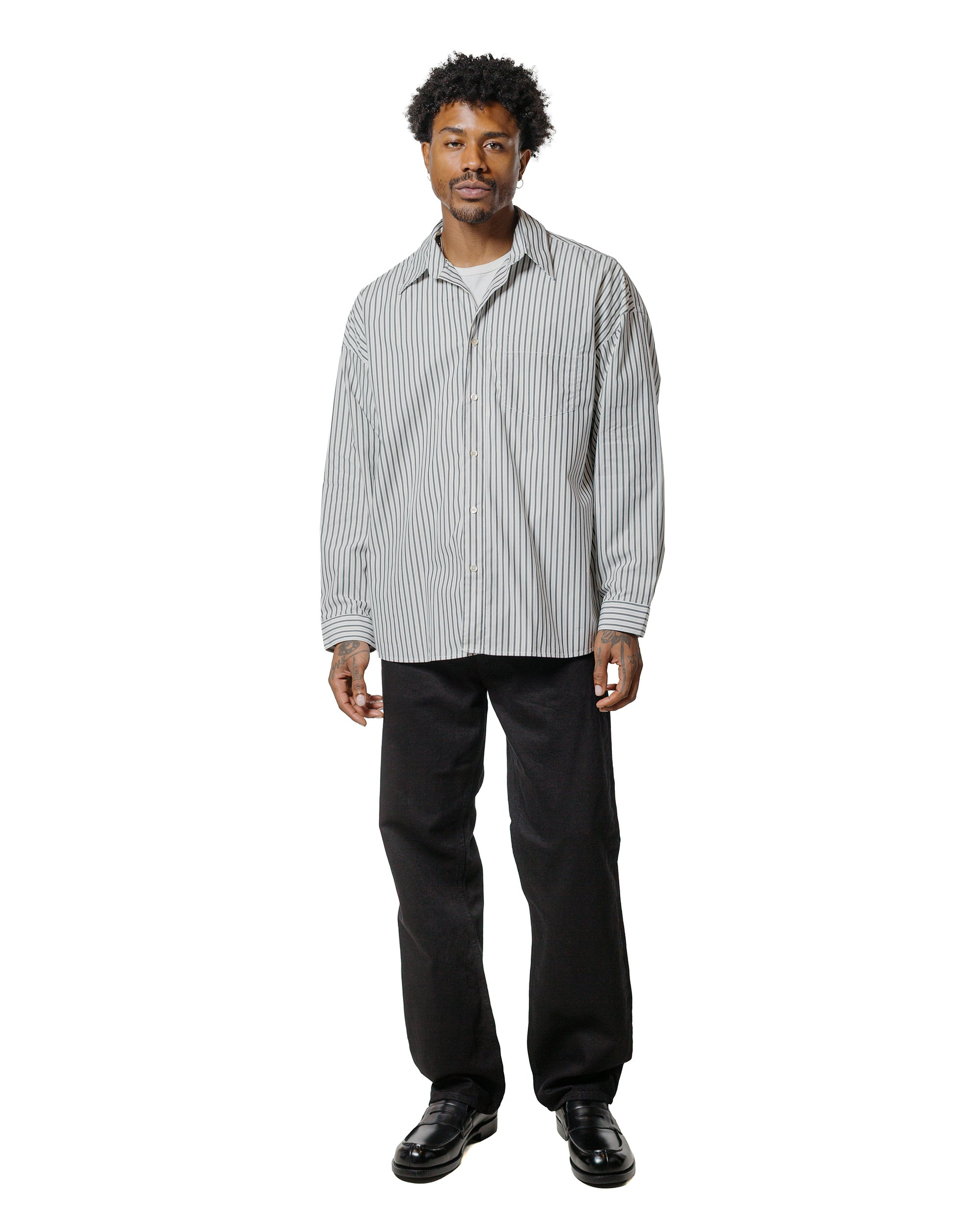 Stable Shirt Stripe Anthracite - 4