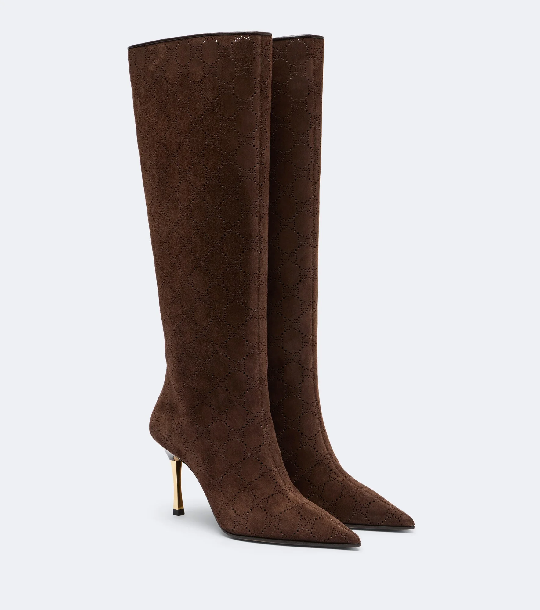 Bombshell GG suede knee-high boots - 1