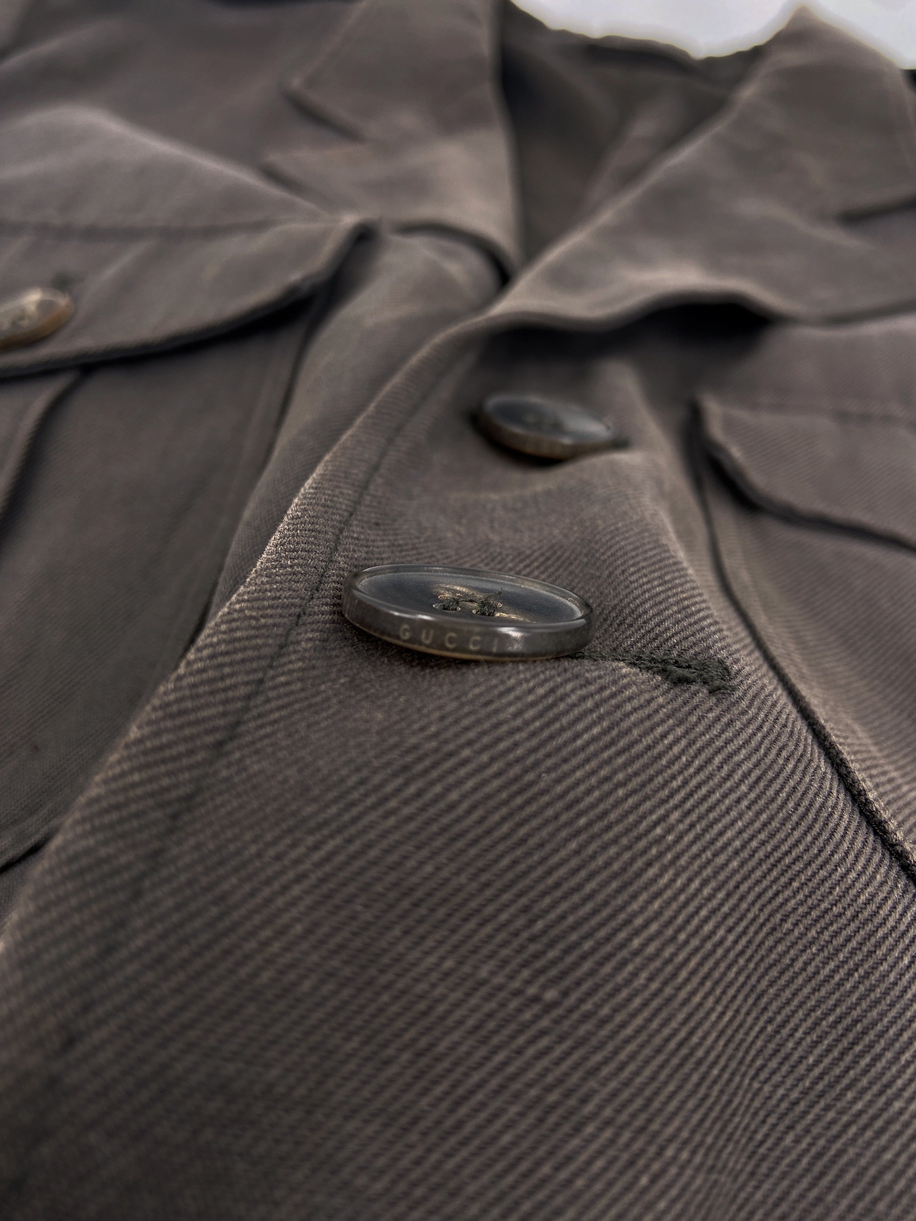 Gucci Spring 2003 Tom Ford Brown Military Jacket Coat 52 - 12