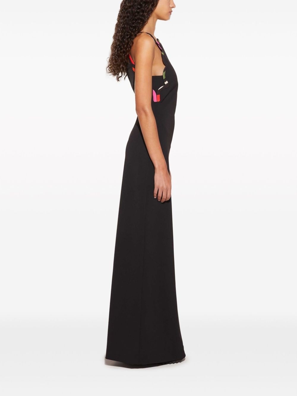 scallop-trim maxi dress - 3