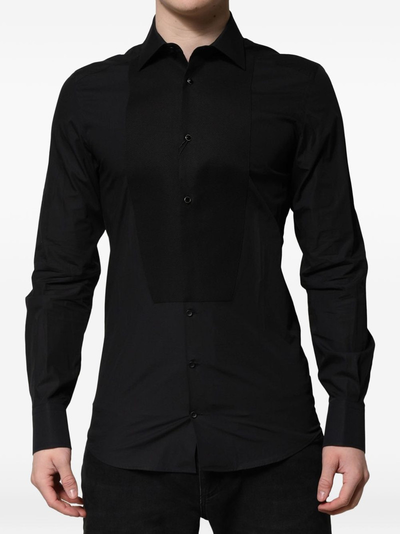 Gold bib-front shirt 1