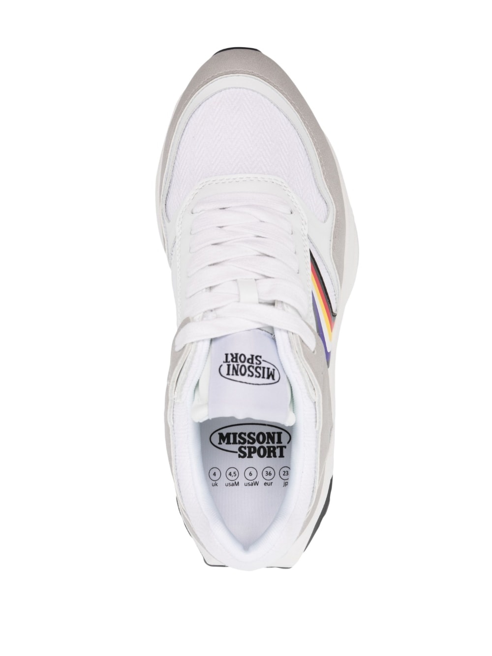 chevron-detail low-top sneakers - 4