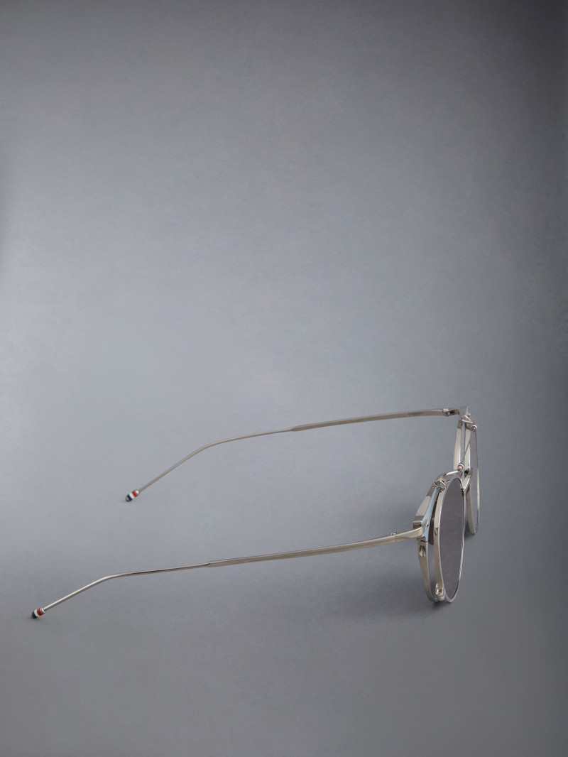 Titanium Round Clip On Sunglasses 5