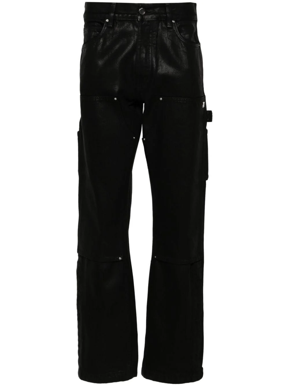 mid-rise straight-leg trousers - 1