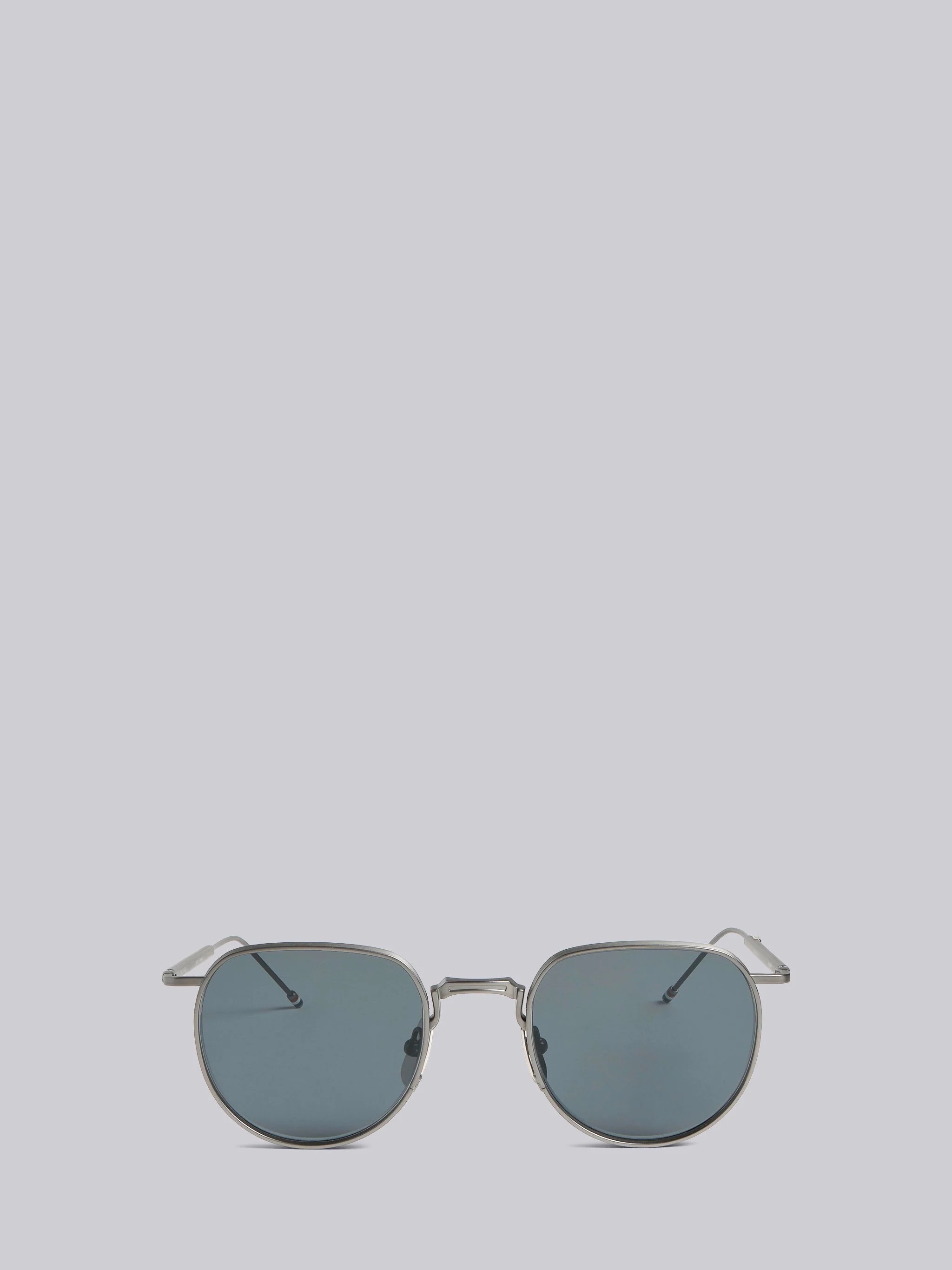 TB126 - Black Iron And Grey Clubmaster Sunglasses - 1